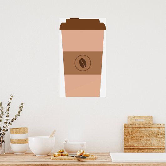 Coffee Bean Cup Poster