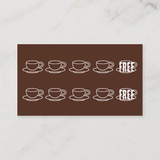 Coffee Bean Customer Loyalty Visitekaartje (Achterkant)