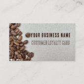 Coffee Bean Customer Loyalty Visitekaartje (Voorkant)