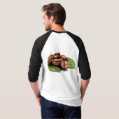 Coffee Bean Elegance Mannen Sleeve Raglan T-shirt (Achterkant volledig)