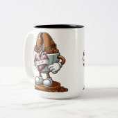 Coffee Bean en Heart of Love Coffee Mok (Voorkant links)