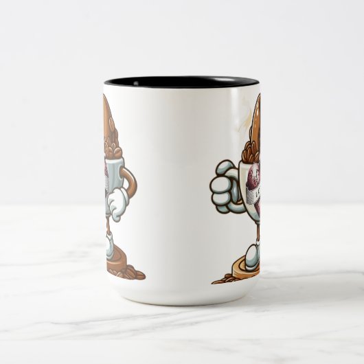 Coffee Bean en Heart of Love Coffee Mok (Center)