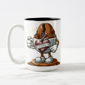 Coffee Bean en Heart of Love Coffee Mok (Links)