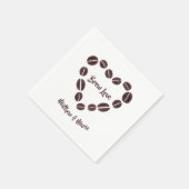 Coffee Bean Hart Brew Love Servet (Hoek)