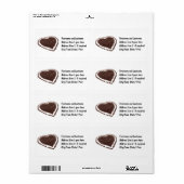 Coffee Bean Heart Etiket (Full Sheet)