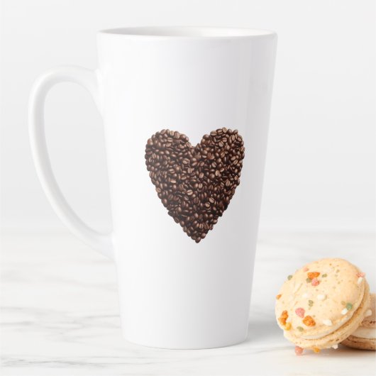 Coffee Bean Heart Latte Mok (In situ)