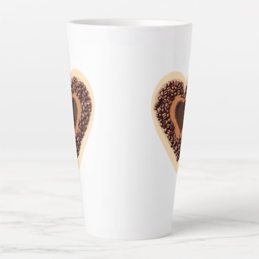 Coffee Bean Heart Latte Mok (Voorkant)