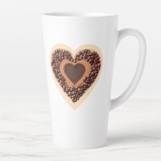 Coffee Bean Heart Latte Mok (Rechts)