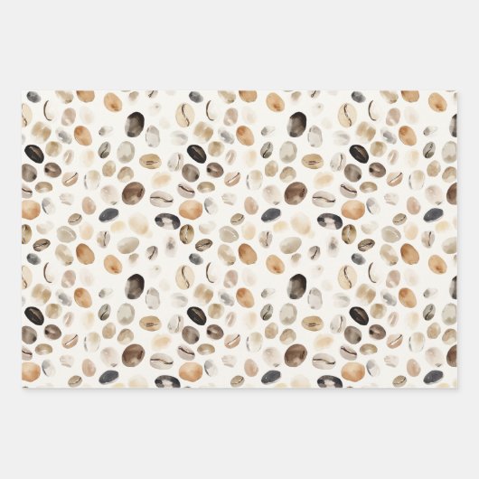 Coffee Bean Hearts Coffee First Inpakpapier Vel (Voorkant 2)