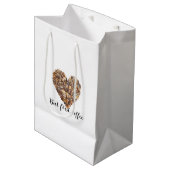 Coffee Bean Hearts Coffee First Medium Cadeauzakje (Voorkant Gekanteld)