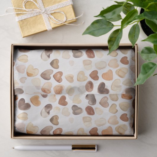 Coffee Bean Hearts Coffee First Tissuepapier (Geschenk)