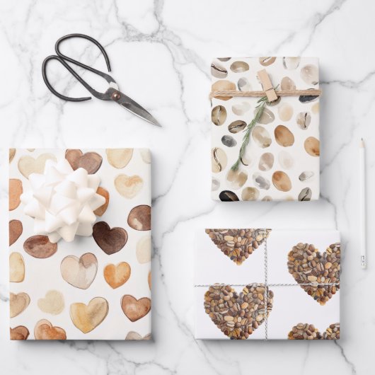 Coffee Bean Heeft Eerst Koffie Inpakpapier Vel (Voorkant)