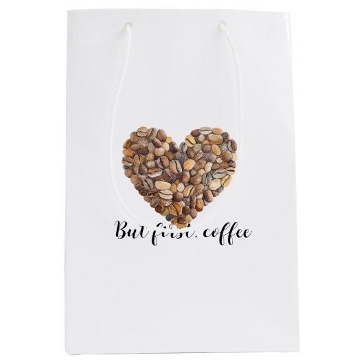Coffee Bean Heeft Eerst Koffie Medium Cadeauzakje (Voorkant)