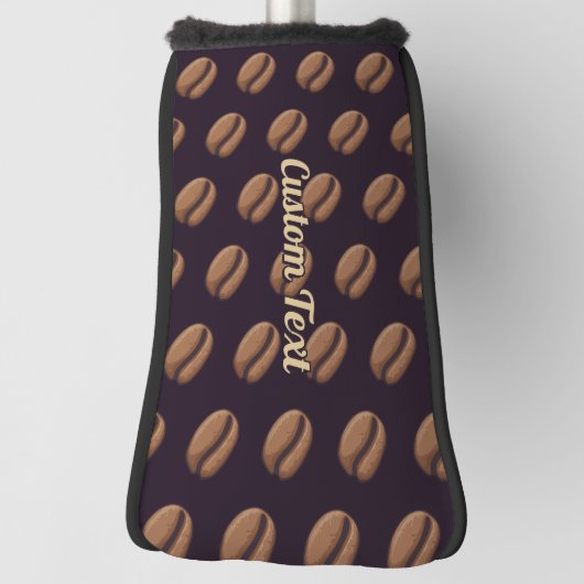 Coffee Bean Icon Pattern Golf Head Hoesje Golfheadcover (Draai 90)