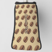 Coffee Bean Icon Pattern Golf Head Hoesje Golfheadcover (Draai 90)