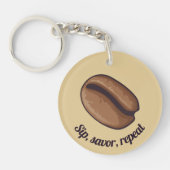 Coffee Bean Icon Sleutelhanger (Voorkant)