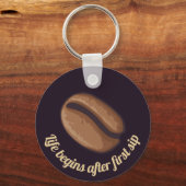 Coffee Bean Icon Sleutelhanger (Voorkant)