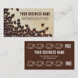 Coffee Bean Klantentrouw Zakelijke Kaart Visitekaartje