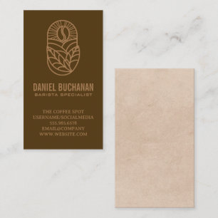 Coffee Bean Landbouw Logo Visitekaartje