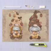 Coffee Bean Latte Gnomes Decoupage Tissuepapier (Craft)