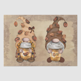 Coffee Bean Latte Gnomes Decoupage Tissuepapier