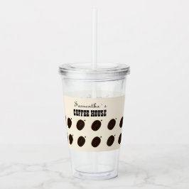 Coffee Bean Merk Zakelijk Professioneel Acryl Drinkbeker