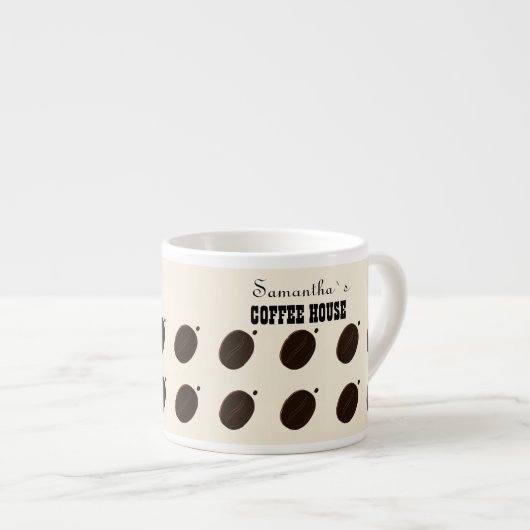Coffee Bean Merk Zakelijk Professioneel Espresso Kop (Voorkant rechts)