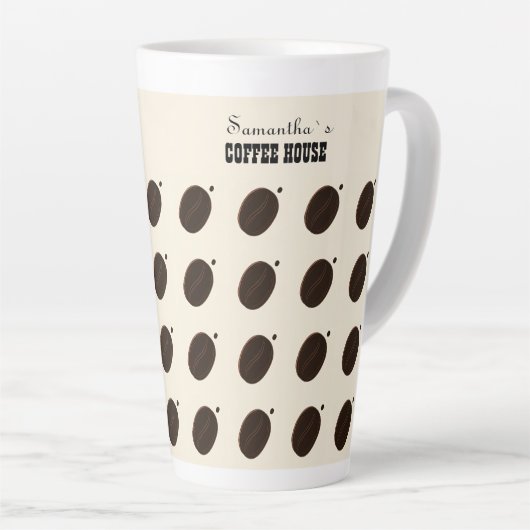 Coffee Bean Merk Zakelijk Professioneel Latte Mok (Rechterhoek)