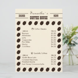 Coffee Bean Merk Zakelijk Professioneel Menu