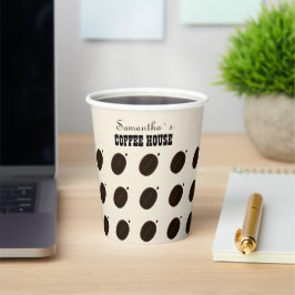 Coffee Bean Merk Zakelijk Professioneel Papieren Bekers