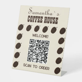 Coffee Bean Merk Zakelijk Professioneel Reclamebord Met Voetstuk