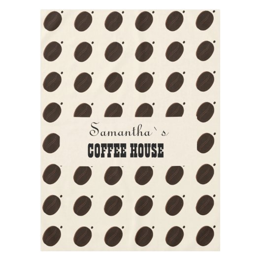 Coffee Bean Merk Zakelijk Professioneel Tafelkleed (Voorkant)