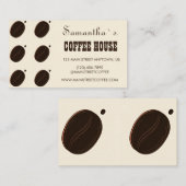 Coffee Bean Merk Zakelijk Professioneel Visitekaartje (Voorkant / Achterkant)