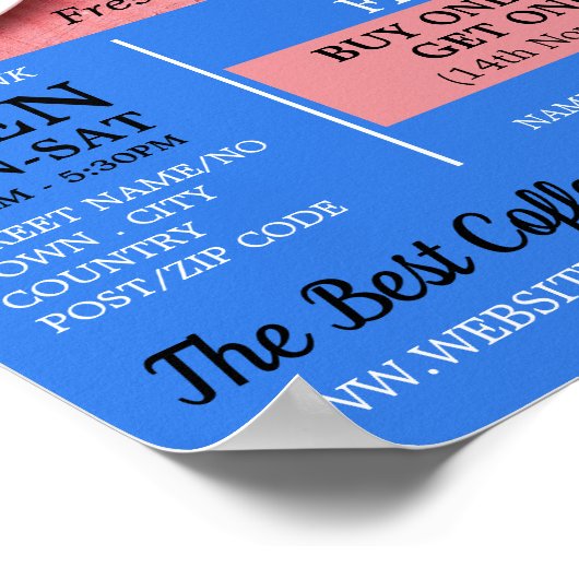 Coffee Bean Mok, Barista, Café, Coffeehouse Advert Poster (Hoek)