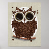 Coffee Bean Owl Poster Art (Voorkant)