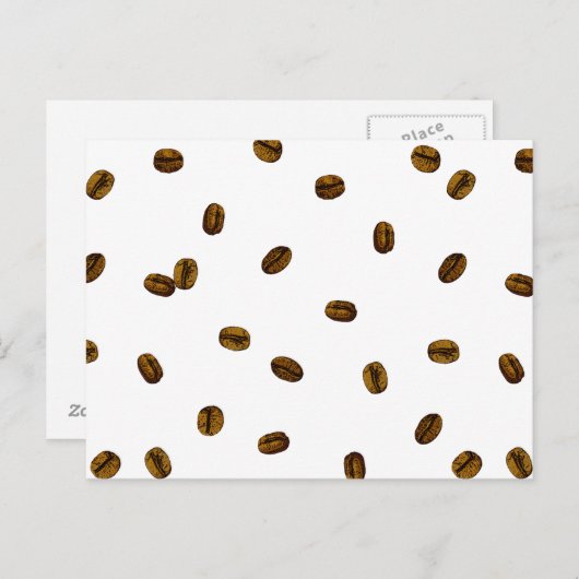 Coffee Bean Pattern Briefkaart (Voorkant / Achterkant)