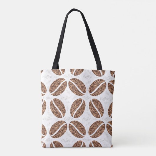 Coffee Bean Pattern Canvas tas - ideaal voor koffi (Achterkant)