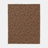 Coffee Bean Pattern Fleece Deken (Voorkant)