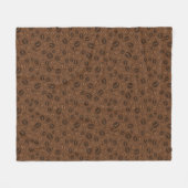 Coffee Bean Pattern Fleece Deken (Voorkant (Horizontaal))