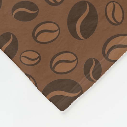Coffee Bean Pattern Fleece Deken (Hoek)
