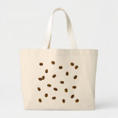 Coffee Bean Pattern Grote Tote Bag (Voorkant)