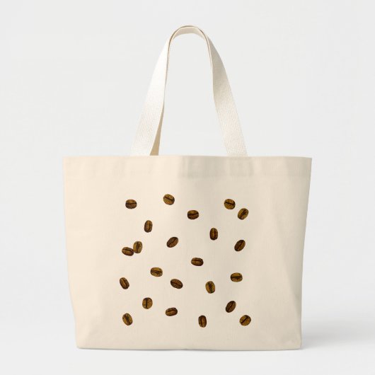Coffee Bean Pattern Grote Tote Bag (Voorkant)