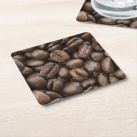 Coffee Bean Pattern Kartonnen Onderzetters (Schuin)