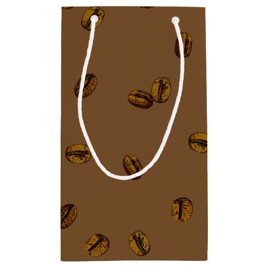 Coffee Bean Pattern Klein Cadeauzakje (Achterkant)