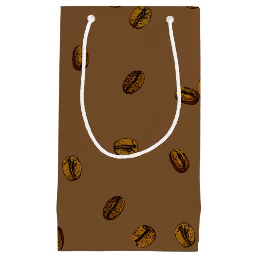 Coffee Bean Pattern Klein Cadeauzakje (Voorkant)