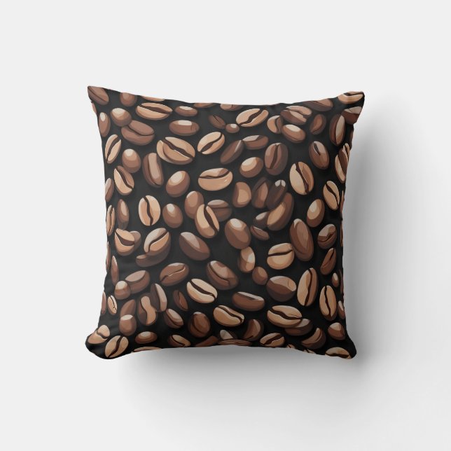 Coffee Bean Pattern Kussen (Voorkant)