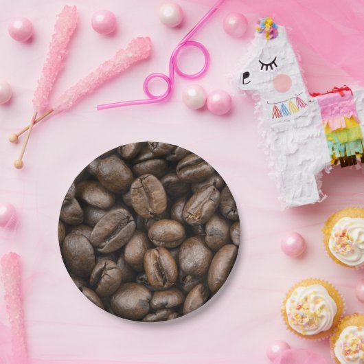 Coffee Bean Pattern Papieren Bordje (Feest)