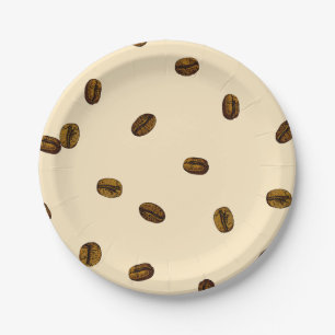 Coffee Bean Pattern Papieren Bordje