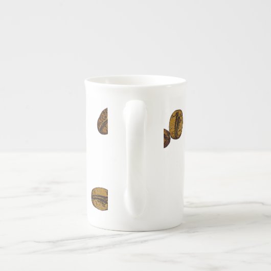 Coffee Bean Pattern Porselein Kop (Achterkant)