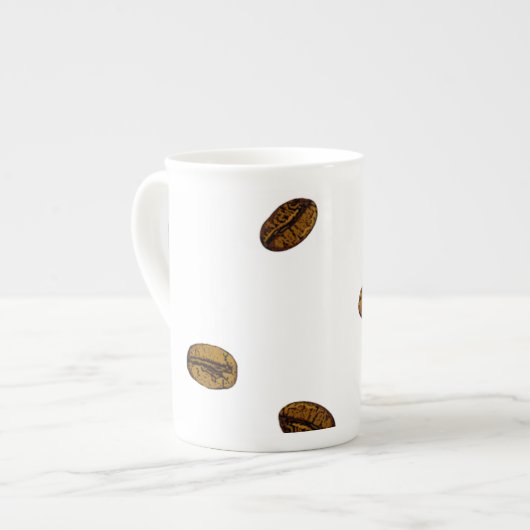 Coffee Bean Pattern Porselein Kop (Links)